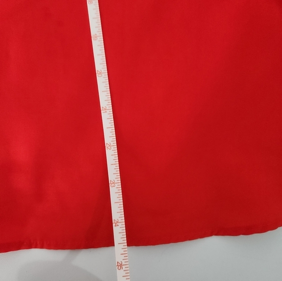 Adorable. Ruffled  neck Joie red top, size XXL - Picture 7 of 8